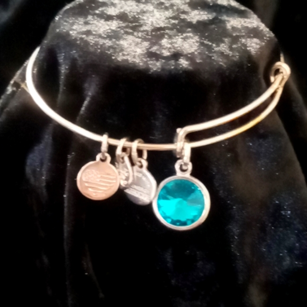 Alex and Ani bangle bracelet birthstone may . Expandable